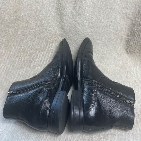 Flag LTD Men\'s Leather black Dress Ankle Boots Side zipper . Leather lining SZ12 main image 4